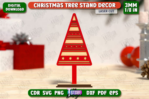 Layered Christmas Tree Laser Cut Bundle | Christmas Decorations | Holidays | 3D Christmas Tree Stand Decor | CNC Files SVG The T Store Design 