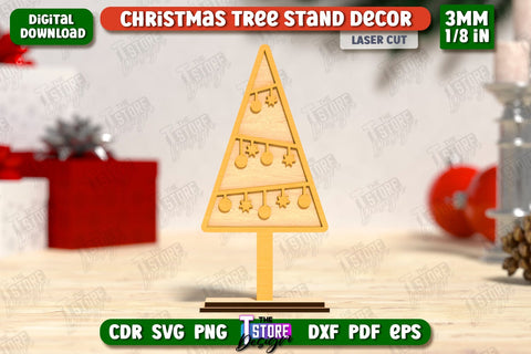 Layered Christmas Tree Laser Cut Bundle | Christmas Decorations | Holidays | 3D Christmas Tree Stand Decor | CNC Files SVG The T Store Design 
