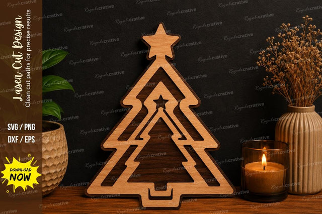 Layered Christmas Tree SVG Laser Cut Svg Design SVG Regulrcrative 