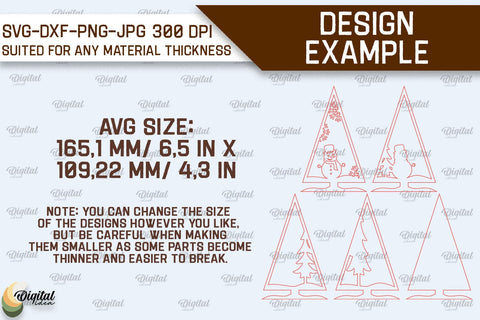Layered Christmas Trees LaserCut Bundle. Christmas Trees SVG SVG Evgenyia Guschina 