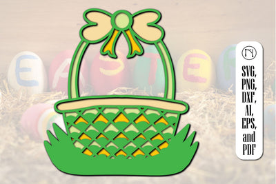 Layered Easter Basket SVG Cut File SVG MD JOYNAL ABDIN 