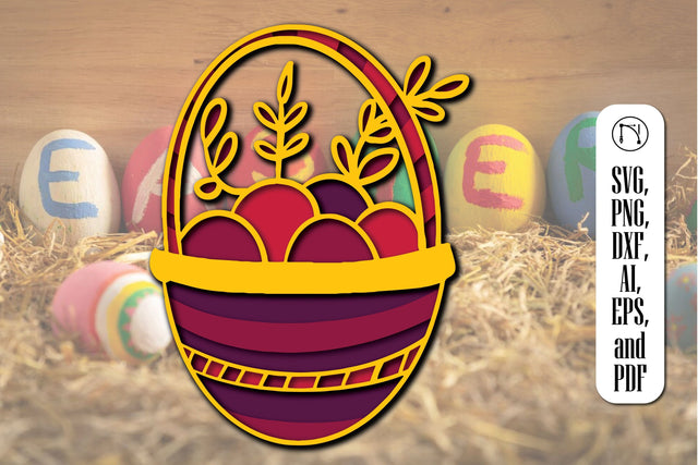 Layered Easter Basket SVG Cut File SVG MD JOYNAL ABDIN 