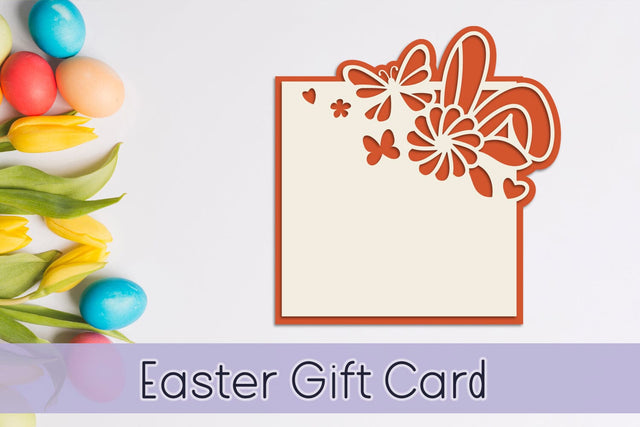 Layered Easter card svg, Paper craft, Bunny ears gift card SVG AnastasiyaArtDesign 