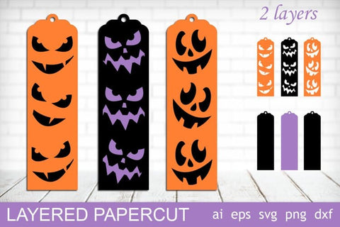 Layered Halloween Bookmarks Set, Spooky halloween SVG AnastasiyaArtDesign 