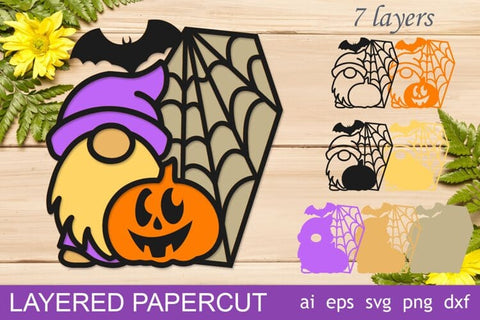 Layered Halloween set, Bookmarks laser cut, Shadow box svg SVG AnastasiyaArtDesign 