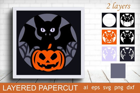 Layered Halloween set, Bookmarks laser cut, Shadow box svg SVG AnastasiyaArtDesign 