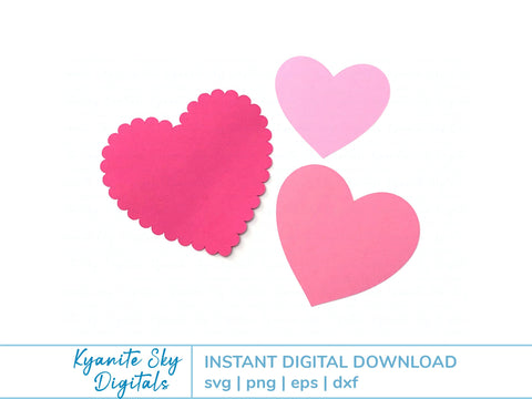 Layered Hearts SVG Bundle Love Valentine SVG Kyanite Sky Digitals 