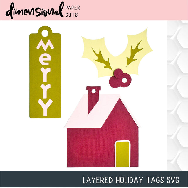 Layered Holiday Tags SVG 3D Paper Dimensional Paper Cuts LLC 