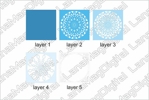 Layered mandala svg 3d Christmas Mandala snowflake svg 3D Paper LanaMagDigital 