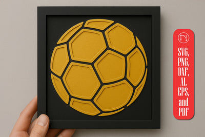 Layered Papercut Handball SVG Cut File SVG MD JOYNAL ABDIN 