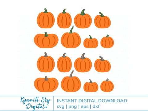 Layered Pumpkin Shapes SVG Bundle SVG Kyanite Sky Digitals 