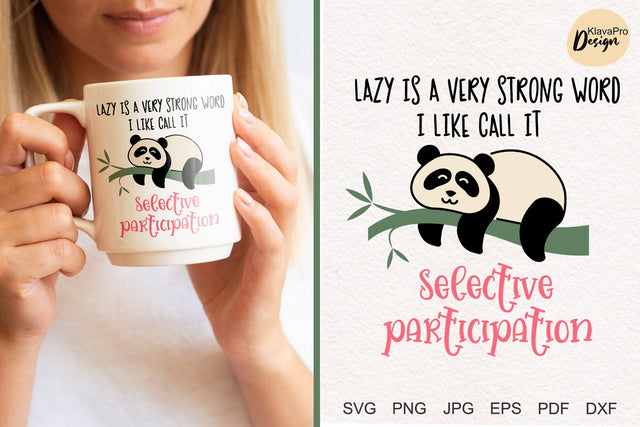 lazy clipart | Funny Lazy Panda layered SVG SVG Klava P 