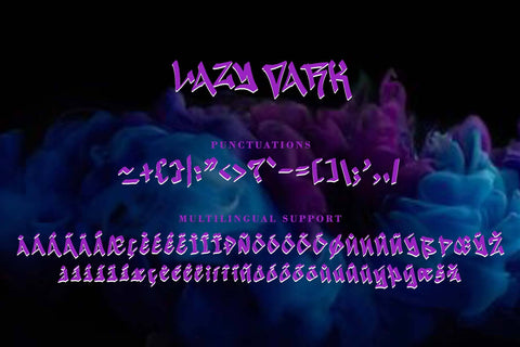 Lazy Dark Font Prasetya Letter 