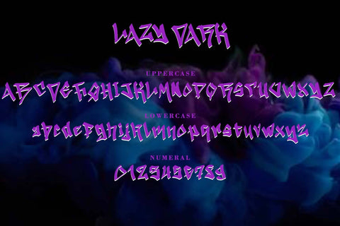 Lazy Dark Font Prasetya Letter 