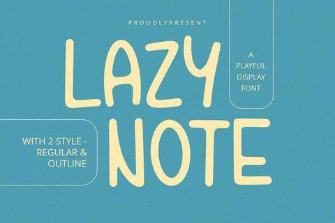 Lazy Note - Display Font Font Alpaprana Studio 