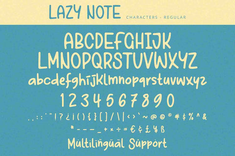 Lazy Note - Display Font Font Alpaprana Studio 