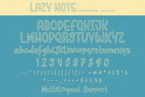 Lazy Note - Display Font Font Alpaprana Studio 