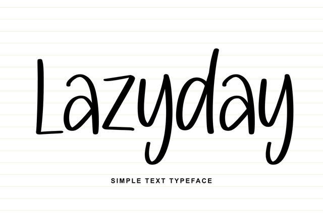 Lazyday Font Abo Daniel Studio 