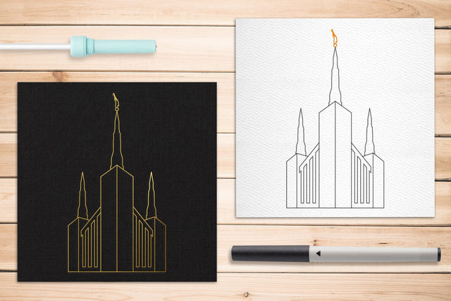 LDS Portland Oregon Temple Single Line SKETCH SVG Sketch DESIGN Risa Rocks It 