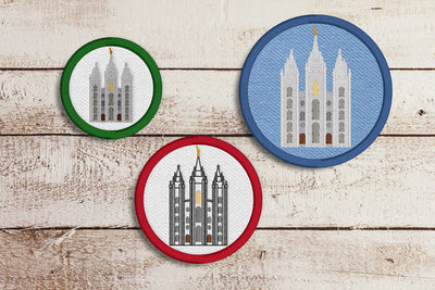 LDS Salt Lake City Temple ITH Round Patch Applique Embroidery Embroidery/Applique DESIGNS Risa Rocks It 