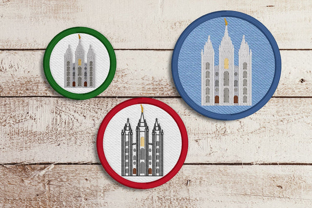 LDS Salt Lake City Temple ITH Round Patch Applique Embroidery Embroidery/Applique DESIGNS Risa Rocks It 