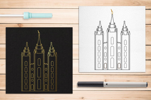 LDS Salt Lake City Temple Single Line SKETCH SVG Sketch DESIGN Risa Rocks It 