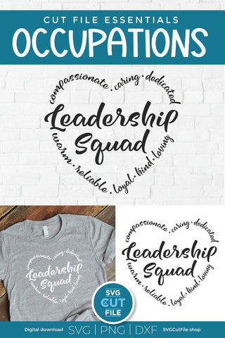 Leadership squad svg, a management svg for crafters SVG SVG Cut File 