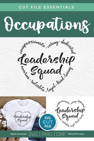 Leadership squad svg, a management svg for crafters SVG SVG Cut File 