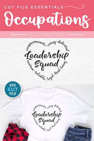 Leadership squad svg, a management svg for crafters SVG SVG Cut File 