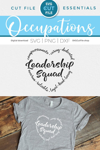 Leadership squad svg, a management svg for crafters SVG SVG Cut File 