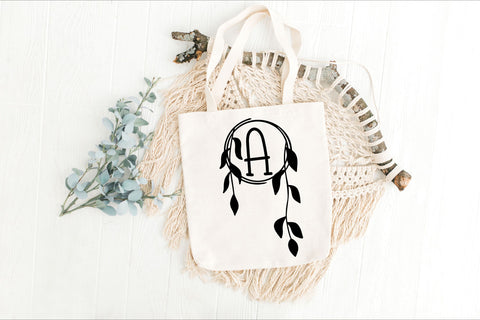 Leaf Cascade Monogram Font Dm Letter Studio 