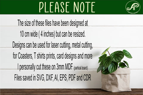 Leaf Coasters, laser cut out leaves designs d1 SVG APInspireddesigns 