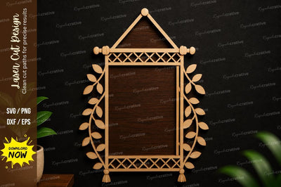 Leaf Hanging Frame SVG Laser Cut Wall Decor SVG Regulrcrative 