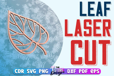 Leaf Laser Cut Design | Floral Laser Cut SVG Design | CNC File SVG The T Store Design 