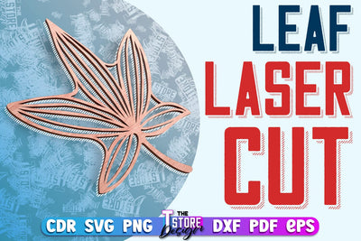 Leaf Laser Cut Design | Floral Laser Cut SVG Design | CNC File SVG The T Store Design 