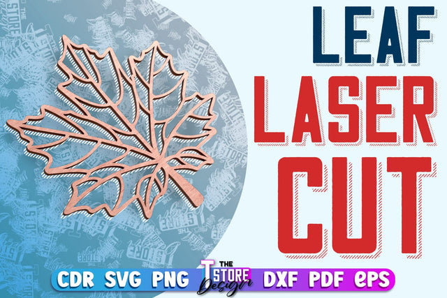 Leaf Laser Cut Design | Floral Laser Cut SVG Design | CNC File SVG The T Store Design 