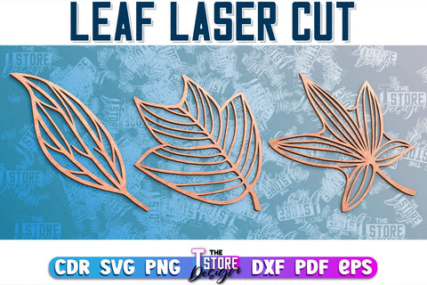 Leaf Laser Cut Design | Floral Laser Cut SVG Design | CNC File SVG The T Store Design 