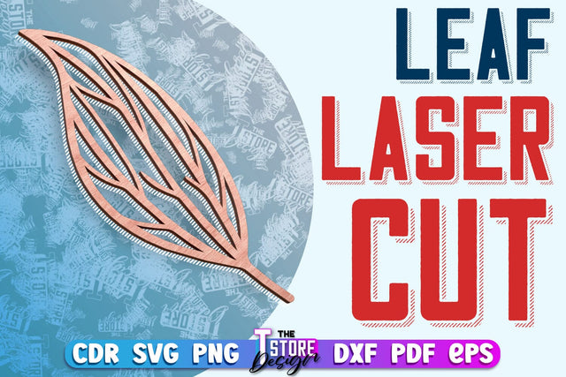Leaf Laser Cut Design | Floral Laser Cut SVG Design | CNC File SVG The T Store Design 