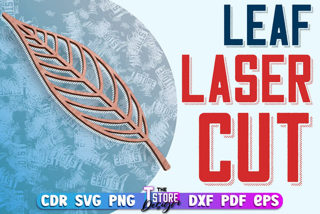 Leaf Laser Cut Design | Floral Laser Cut SVG Design | CNC File SVG The T Store Design 