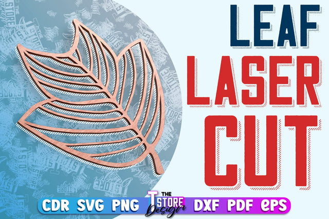 Leaf Laser Cut Design | Floral Laser Cut SVG Design | CNC File SVG The T Store Design 