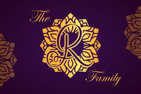 Leaf Mandala Monogram Font Dm Letter Studio 