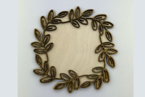 Leaf Monogram Layered Sign Laser SVG SVG Crafting With Brenna 