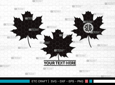 Leaf Monogram, Leaf Silhouette, Leaf SVG, Plants Svg, Leaves Svg, Tropical Leaves Svg, Monstera Svg, Fall Leaf Svg, SB00503 SVG ETC Craft 