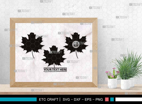 Leaf Monogram, Leaf Silhouette, Leaf SVG, Plants Svg, Leaves Svg, Tropical Leaves Svg, Monstera Svg, Fall Leaf Svg, SB00503 SVG ETC Craft 