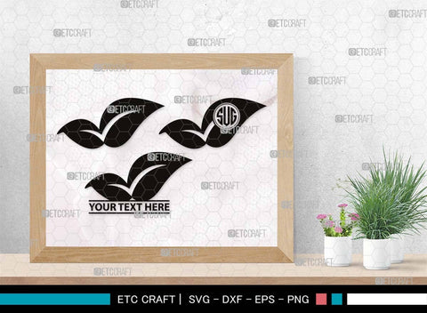 Leaf Monogram, Leaf Silhouette, Leaf SVG, Plants Svg, Leaves Svg, Tropical Leaves Svg, Monstera Svg, Fall Leaf Svg, SB00503 SVG ETC Craft 