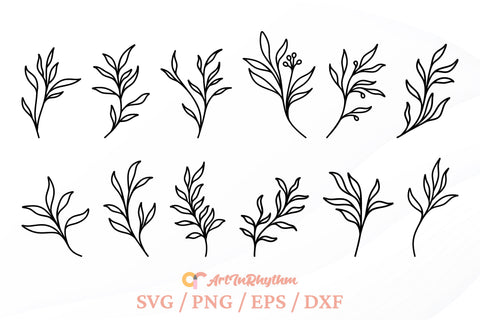 Leaf Svg Bundle, Leaves Svg, Tropical Leaves Svg, Plants Svg, Botanical Svg, Branches Svg SVG Artinrhythm shop 