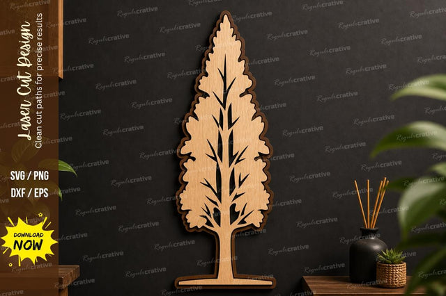 Leaf Tree Laser Cut Wall Art File SVG Regulrcrative 