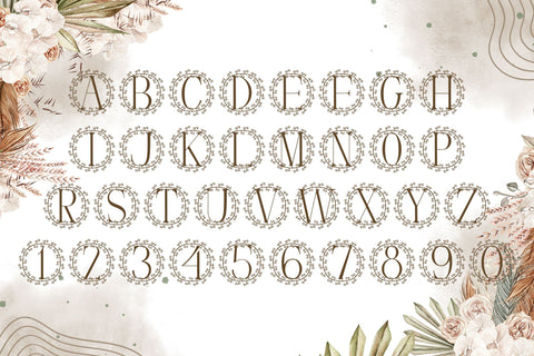 Leafelle Monogram Font Dm Letter Studio 