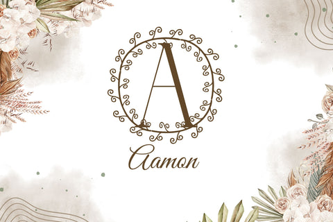 Leafelle Monogram Font Dm Letter Studio 