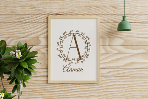 Leafelle Monogram Font Dm Letter Studio 